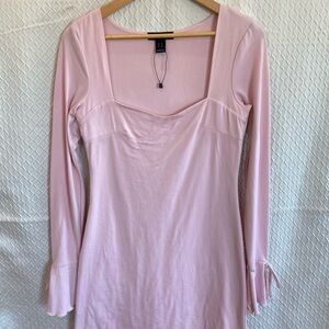 Arden B Pink Long Sleeve Dress. Y2K, 2000s, 90s. Medium. Bubblegum Pink. NWOT